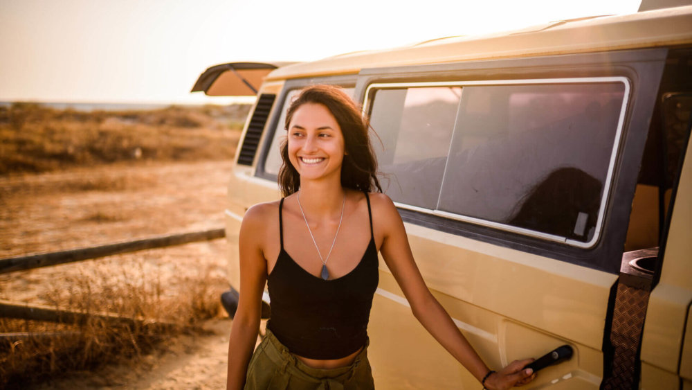 Bus, Van, Mädchen, Life-changer, Work-and-travel
