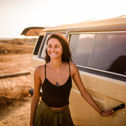 Bus, Van, Mädchen, Life-changer, Work-and-travel