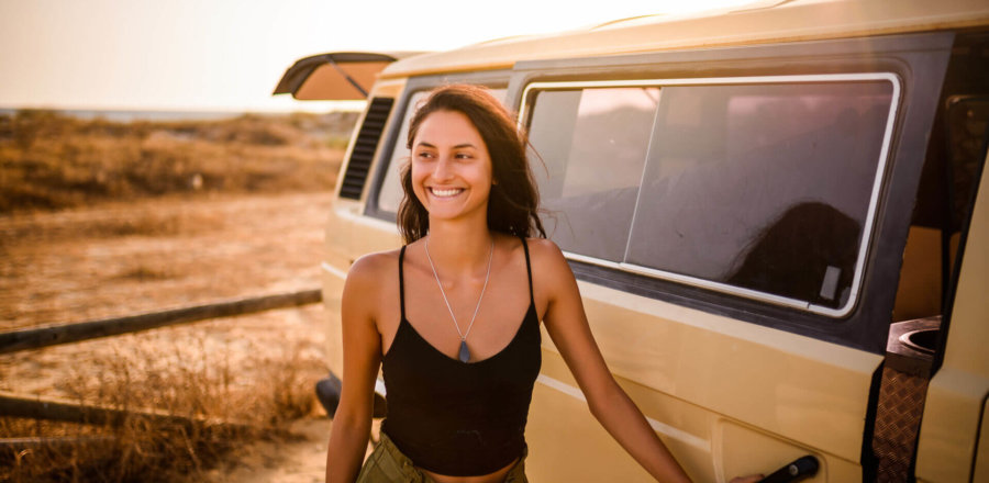 Bus, Van, Mädchen, Life-changer, Work-and-travel
