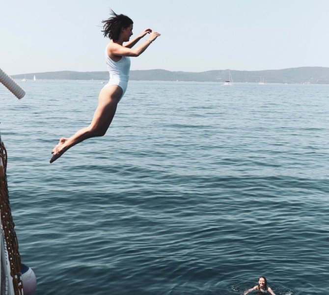 Meer, Boot, Springen