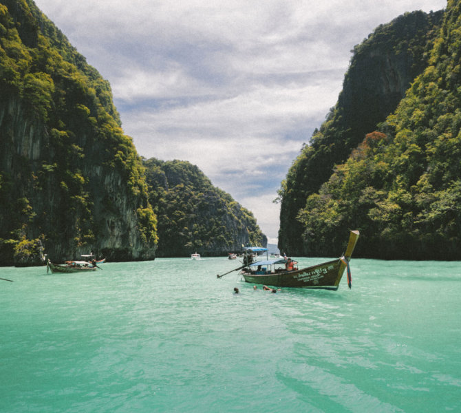 Boot, Thailand, Meer, Landschaft, Ausblick