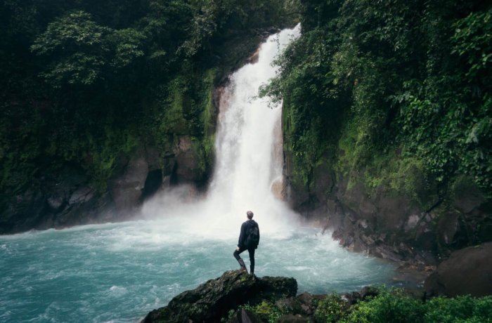 Costa-Rica, landschaft, Freiwilligenarbeit, Wasserfall