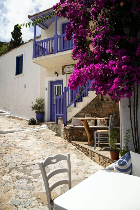 Blaues Haus in Griechenland