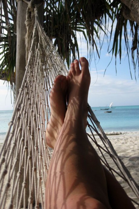 Landschaft, Sansibar, Strand, Hängematte