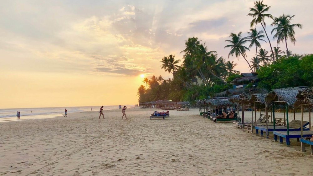 Landschaft, Sri-Lanka, Strand, Sonnenuntergang