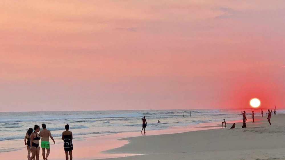 Landschaft, Sri-Lanka, Strand, Sonnenuntergang